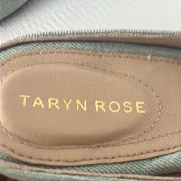 Taryn Rose Green Mules with Floral Embellishments - Picture 4 of 8